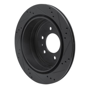 Ford F-150 Brake Rotor (1) - Front Left - R1 Concepts - Drilled & Slotted - Black - `04-`08